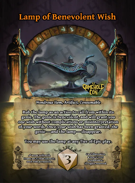 Lamp of Benevolent Wish (GameHole Con)