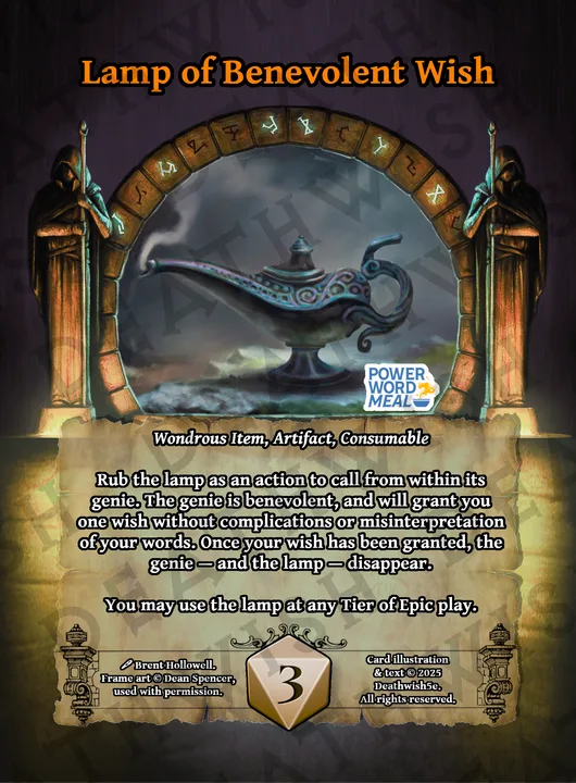 Lamp of Benevolent Wish (Power Word: Meal)