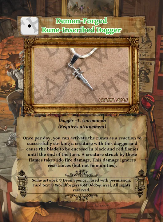 Demon-Forged Rune-Inscribed Dagger