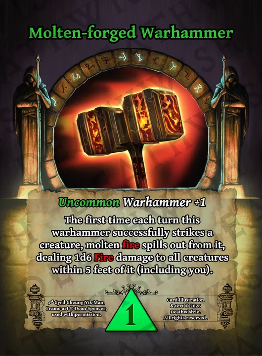Molten-forged Warhammer